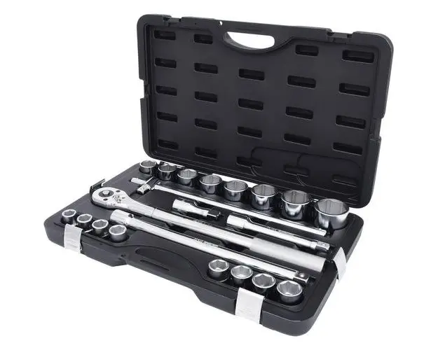 Set chei tubulare hexagonale 3/4inch, 19 - 60 mm, 21 de piese
