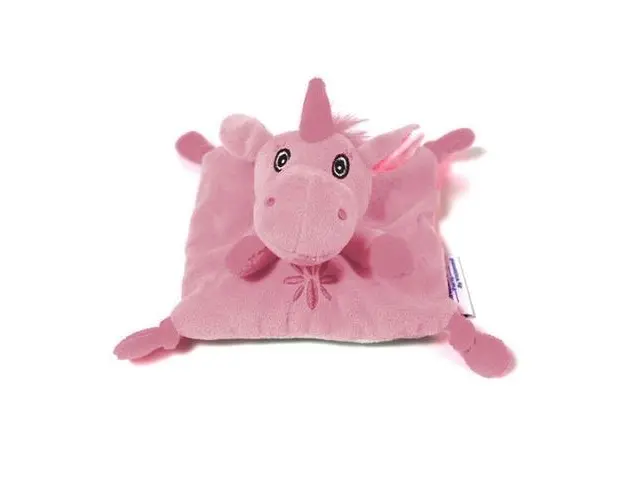 Jucarie termica de plus Kinecare Unicorn, cu microbile si flori de lavanda, pentru copii, 15x15 cm, Roz, VM-HP11