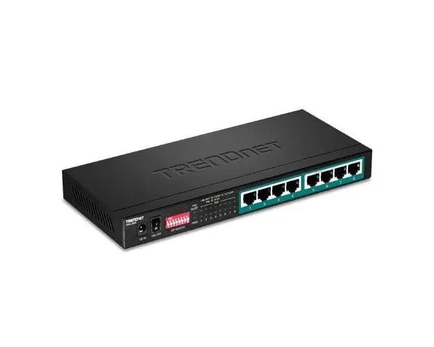 Switch 8 porturi Gigabit Long Range 200m PoE+ - TRENDnet TPE-LG80
