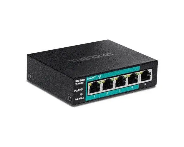 Switch 4 porturi Fast Ethernet Long Range 250m PoE+ 60W, 1 port Fast Ethernet - TRENDnet TE-FP051