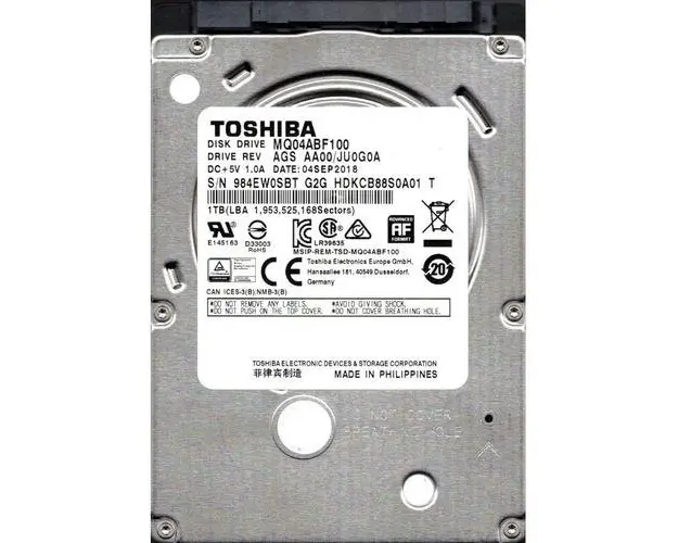 HDD Laptop TOSHIBA, 1TB, 2.5”, SATA III