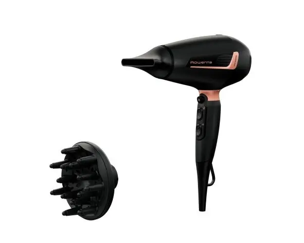 Uscator de par ROWENTA Pro Expert CV8830F0, 2200W, tehnologie Ionic Booster, 3 setari de temperatura, jet de aer rece, difuzor, inel de agatare