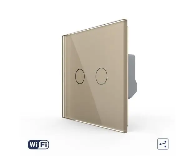 Intrerupator Dublu Cap Scara / Cruce Wi-Fi LIVOLO cu Touch