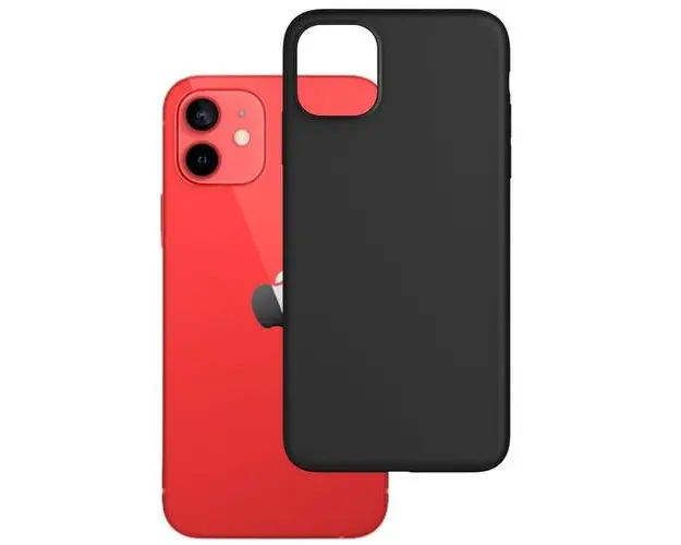 Husa de protectie 3MK Matt Case pentru iPhone 12/12 Pro, Policarbonat, Negru