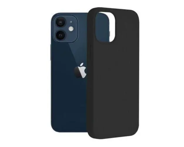 Protectie Spate 3MK Silicon Mat pentru iPhone 13 Mini (Negru)
