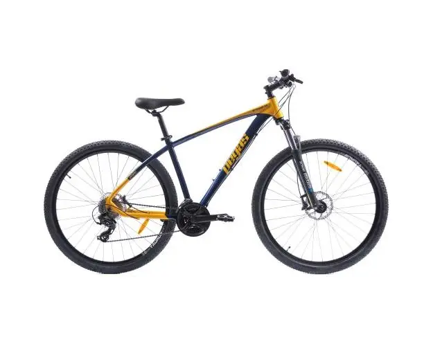 Bicicleta MTB Pegas Drumet, cadru aluminiu, marime L, 24 viteze, manete schimbator Shimano, frane disc fata/spate, roti 29 inch, Albastru Petrol