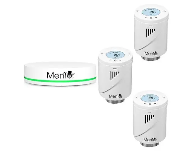 Kit Unitate Centrala si Cap Termostatic wireless Mentor ZigBee