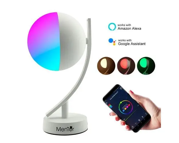 Veioza smart Mentor WiFi Led RGBW 7W 650Lm 3000k dimabila 26cm