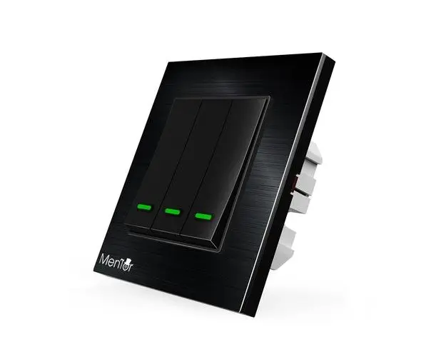 Intrerupator triplu Smart Mentor ES035 WiFi 10A 1800W, ignifug