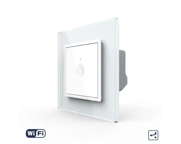 Intrerupator Simplu Cap Scara / Cruce Wi-Fi cu Touch LIVOLO  Serie Noua, Alb