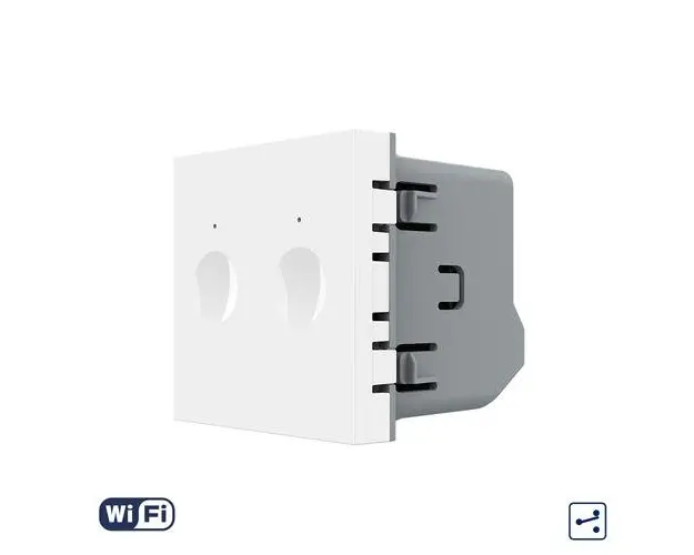 Modul Intrerupator Dublu Cap Scara / Cruce Wi-Fi cu Touch LIVOLO  Serie Noua, Alb