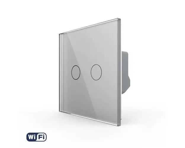 Intrerupator Dublu Wi-Fi cu Touch LIVOLO din Sticla Serie Noua