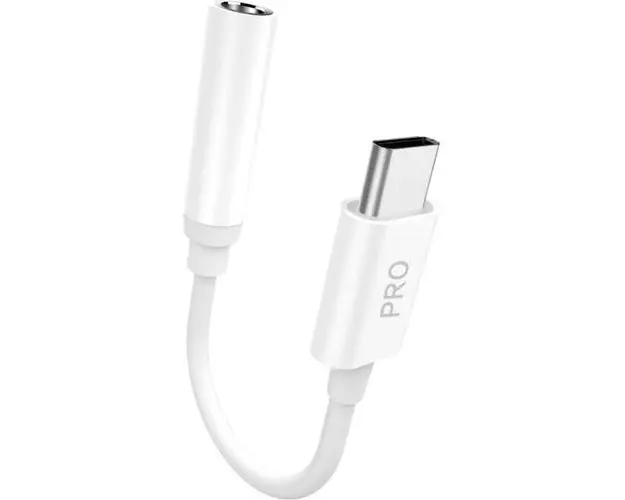 Adaptor audio Dudao L16CPro, USB Type-C - Jack 3.5 mm (Alb)