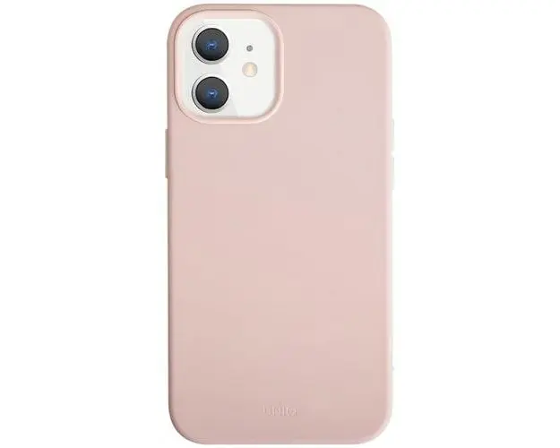 Protectie Spate Uniq Lino pentru iPhone 12 Mini (Roz)