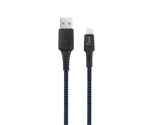 Cablu de date Goui G-LC15-8PINBK, USB - Lightning, 1.5 m, Negru