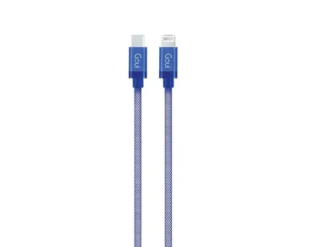 Cablu de date Goui G-METALLICC94B, USB Type-C - Lightning, 1 m, Albastru