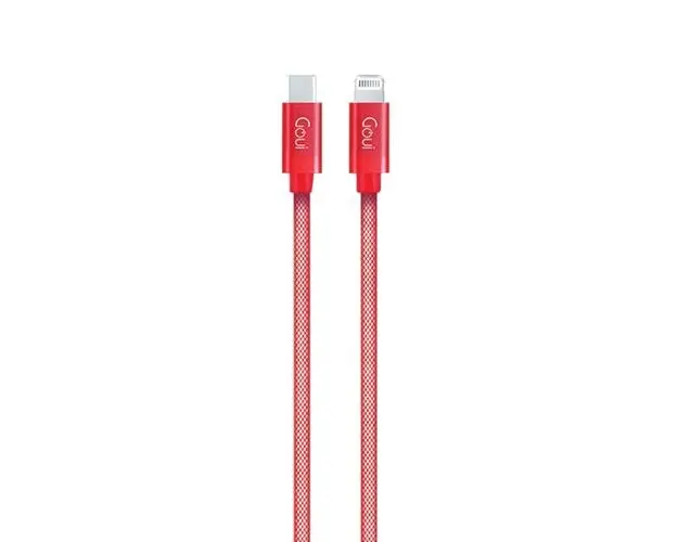 Cablu de date Goui G-METALLICC94-R, USB Type-C - Lightning, 1 m, Rosu
