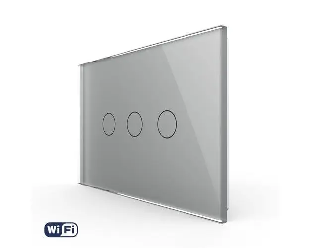 Intrerupator Triplu WIFI cu Touch LIVOLO din sticla, standard italian  Serie Noua