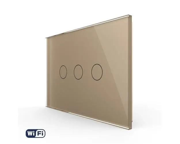 Intrerupator Triplu WIFI cu Touch LIVOLO din sticla, standard italian  Serie Noua