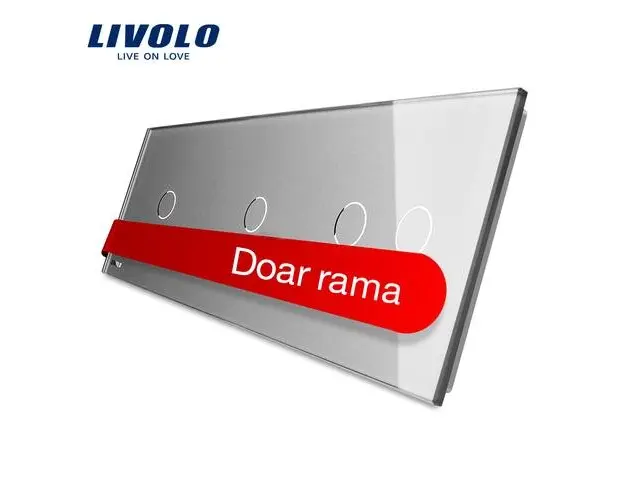 Panou intrerupator simplu+simplu+dublu cu touch LIVOLO din sticla