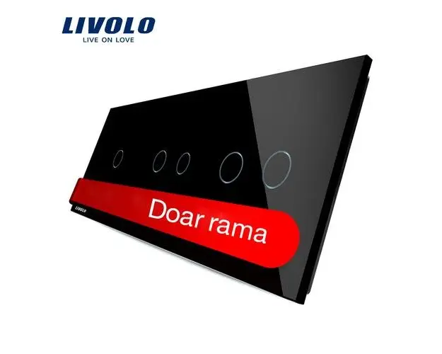 Panou intrerupator simplu+dublu+dublu cu touch LIVOLO din sticla