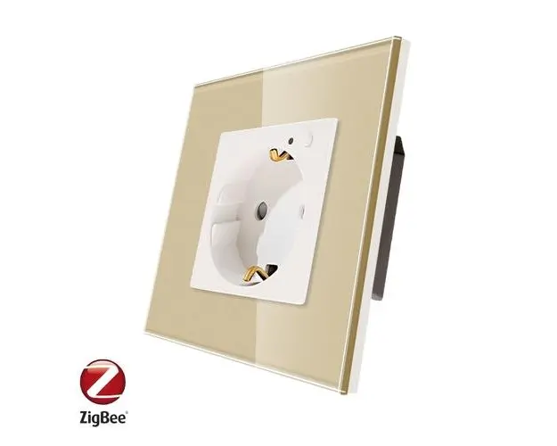 Priza inteligenta pentru perete LUXION Zigbee cu rama din sticla