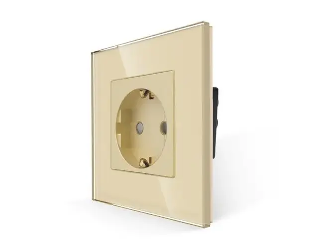 Priza Simpla LUXION cu Rama din Sticla