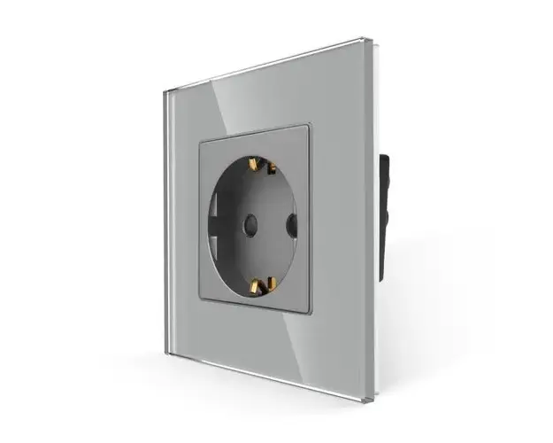 Priza Simpla LUXION cu Rama din Sticla