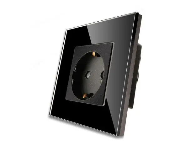 Priza Simpla LUXION cu Rama din Sticla