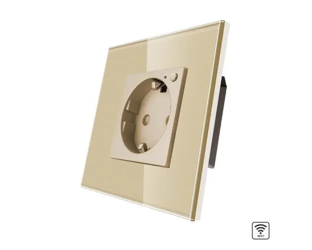 Priza Simpla Wi-Fi LUXION cu Rama din Sticla