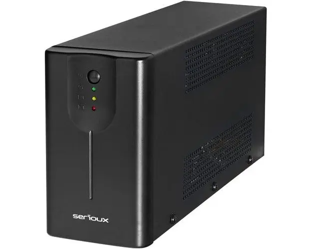 UPS Serioux LD800LI, Line Interactive, 800VA/480W, 2 Prize Schuko, USB/RJ45, Regulator automat de tensiune, Management, Repornire Automata