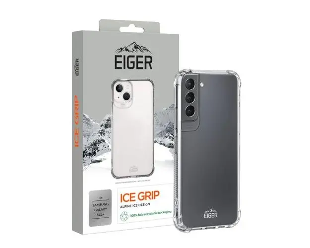 Husa Eiger Ice Grip pentru Samsung Galaxy S22 Plus (Transparent)