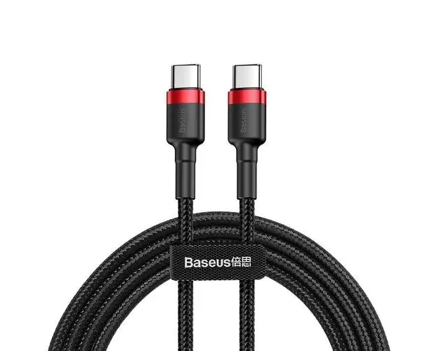 Cablu de date BASEUS PD PD2.0 , 60W, USB Type C, 20V, 3A, QC3.0 , 1m (Negru)