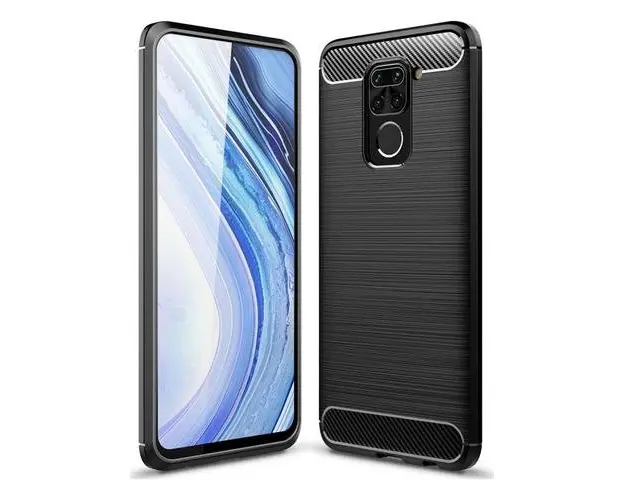 Husa MadHawk Carbon Case pentru Xiaomi Redmi Note 9, Negru