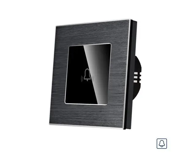 Buton Sonerie cu Touch din Sticla si Rama de Aluminiu LUXION