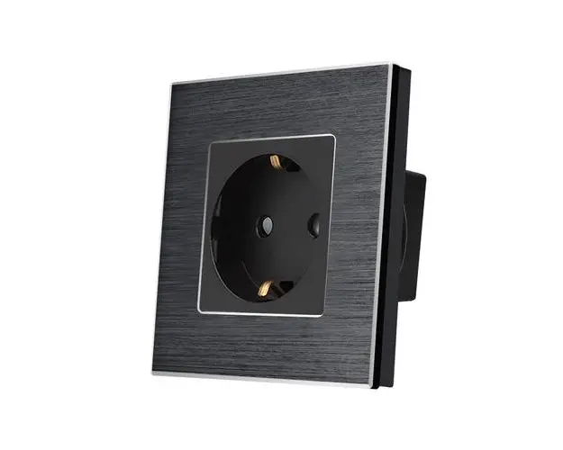 Priza Simpla LUXION cu rama din aluminiu