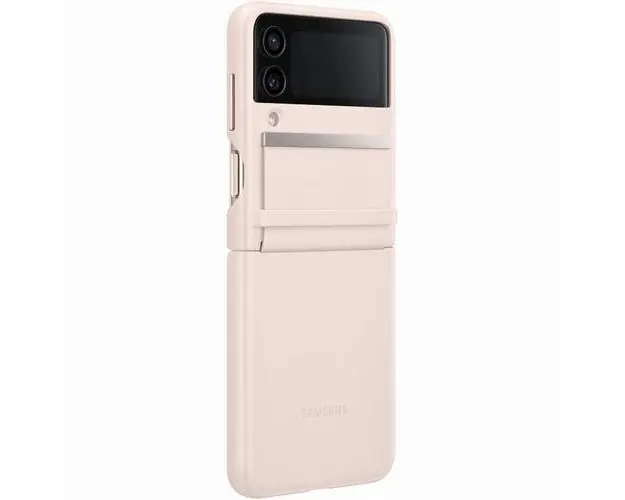 Husa de protectie Samsung Flap Leather Cover pentru Samsung Galaxy Z Flip 4, Roz