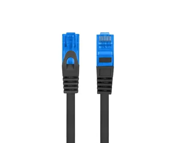 Cablu ecranat S / FTP Lanberg 42723, cat.6A, lungime 15 m, AWG 26, 500 MHz, LSZH, de legatura retea, ethernet, mufat 2xRJ45, negru