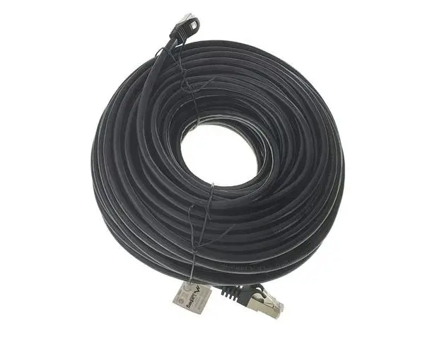 Cablu ecranat FTP Lanberg 42801, cat.6, mufat 2xRJ45, lungime 30m, AWG 26, 250 MHz, de legatura retea, ethernet, negru