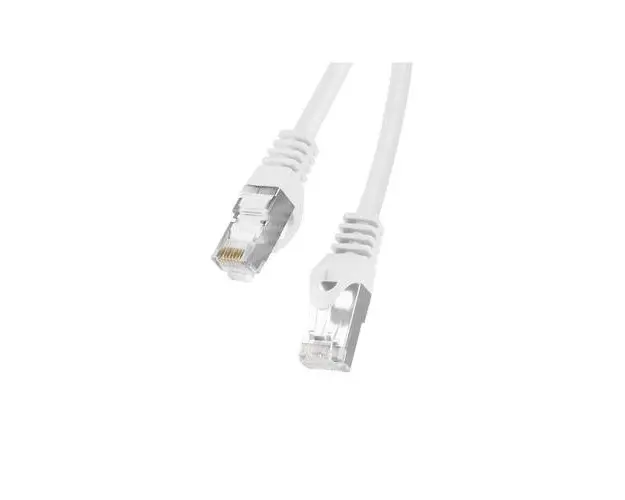 Cablu de retea din fibra optica Lanberg PCF6-10CC-0100-W, RJ45 cat.6 FTP 1m , alb