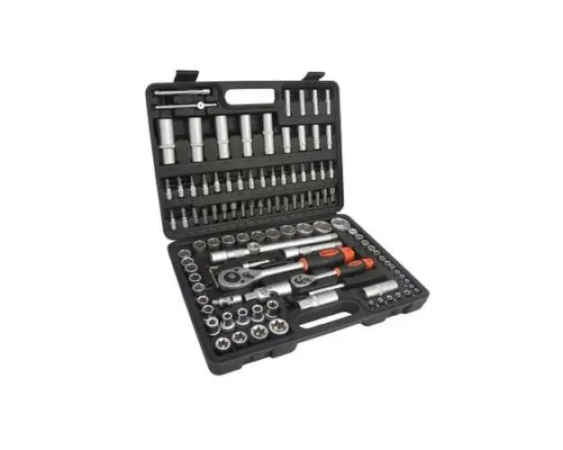 Trusa chei tubulare Geko Heidmann G10151, 1/4 inch, 1/2inch, torx, tip H, 108 elemente,