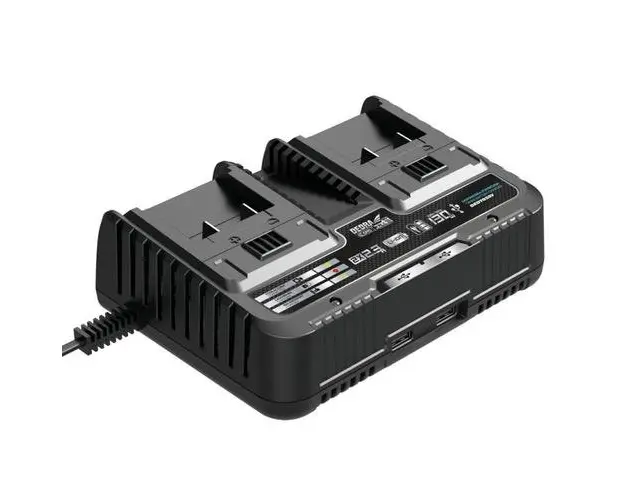 Incarcator cu doua sloturi 2 x 2,3A destinat sculelor electrice Dedra SAS+ALL
