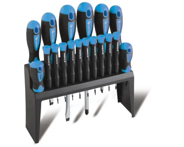 Set surubelnite HOEGERT HT1S098, otel S2, 18 piese