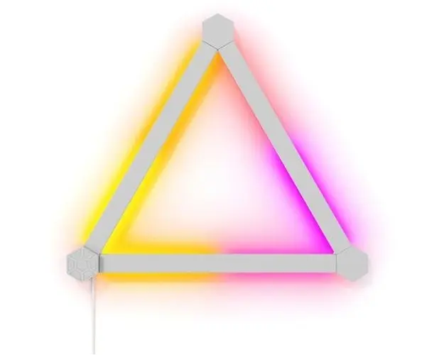 Kit extensie 3 panouri pentru Nanoleaf Lines Expansion Pack, Wi-Fi, Senzor muzica, Control vocal