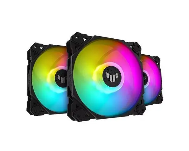 Set 3 ventilatoare ASUS TUF Gaming TF120, 120mm, iluminare ARGB (Negru)