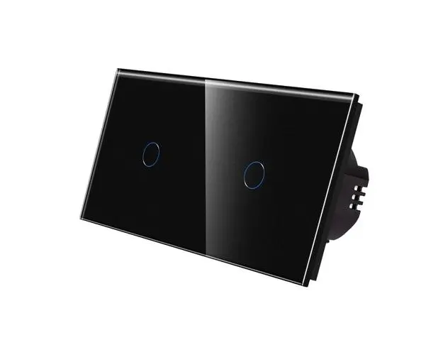 Intrerupator Simplu + Simplu cu Touch din Sticla LUXION