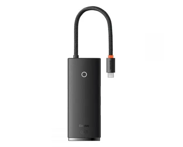 Adaptor HUB Baseus Lite, 6 porturi, USB-C - 2x USB 3.0, 1x HDMI, 1x USB-C, 1x MicroSD, 1x SD, Negru