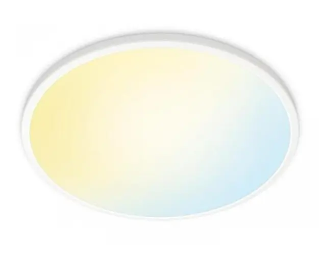 Smart LED ceiling light WiZ SuperSlim, Wi-Fi, voice control, 32W, 3800 lm, adjustable white light (2700-6500K), IP20, 55cm, White