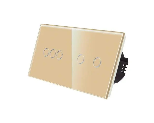 Intrerupator Triplu + Dublu cu Touch din Sticla LUXION
