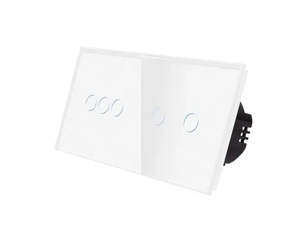 Intrerupator Triplu + Dublu cu Touch din Sticla LUXION